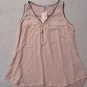 Candie's Light Pink Sleeveless V-Neck Blouse